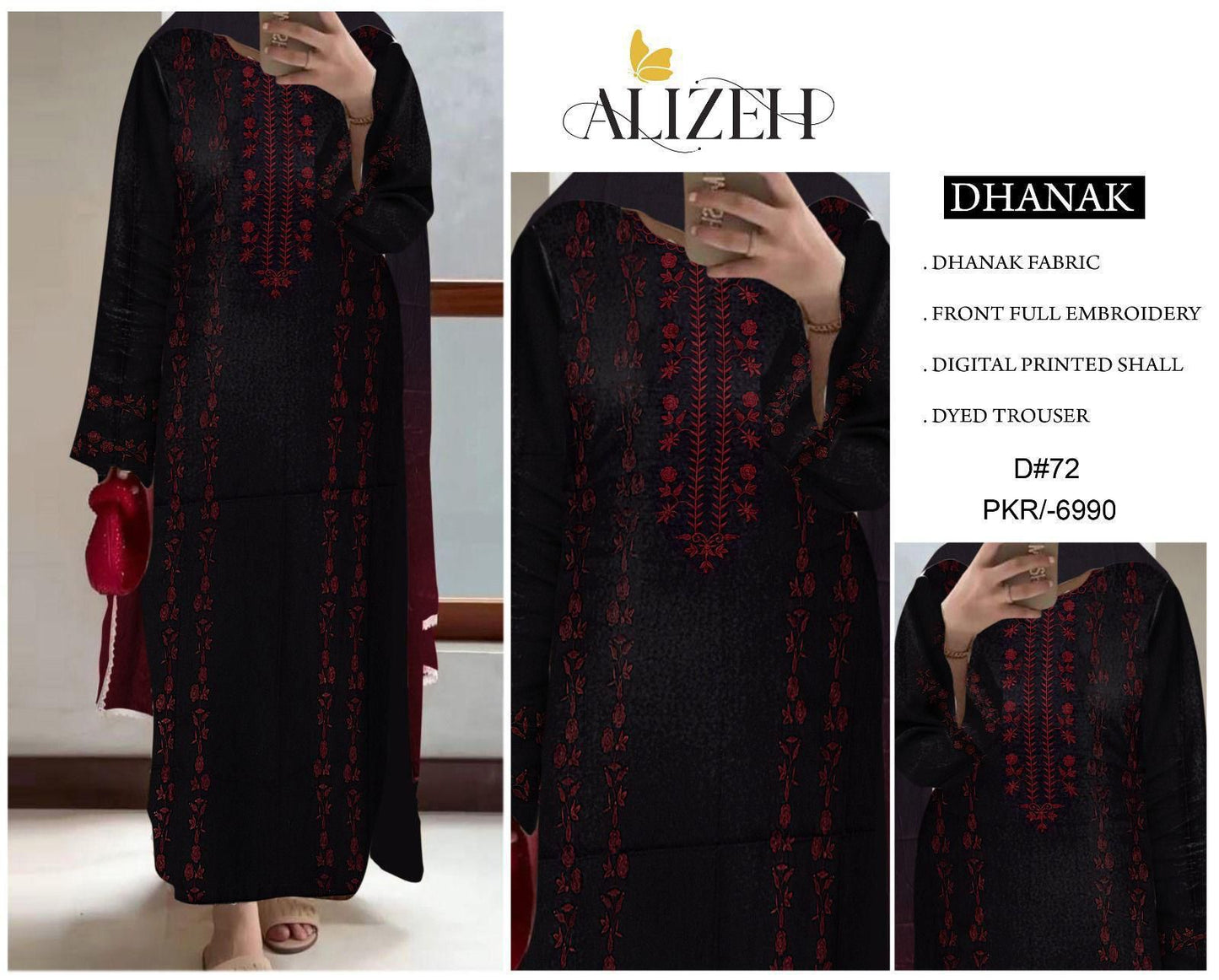 LAWN 3pc Heavy Embroidered Product Code:- 0137