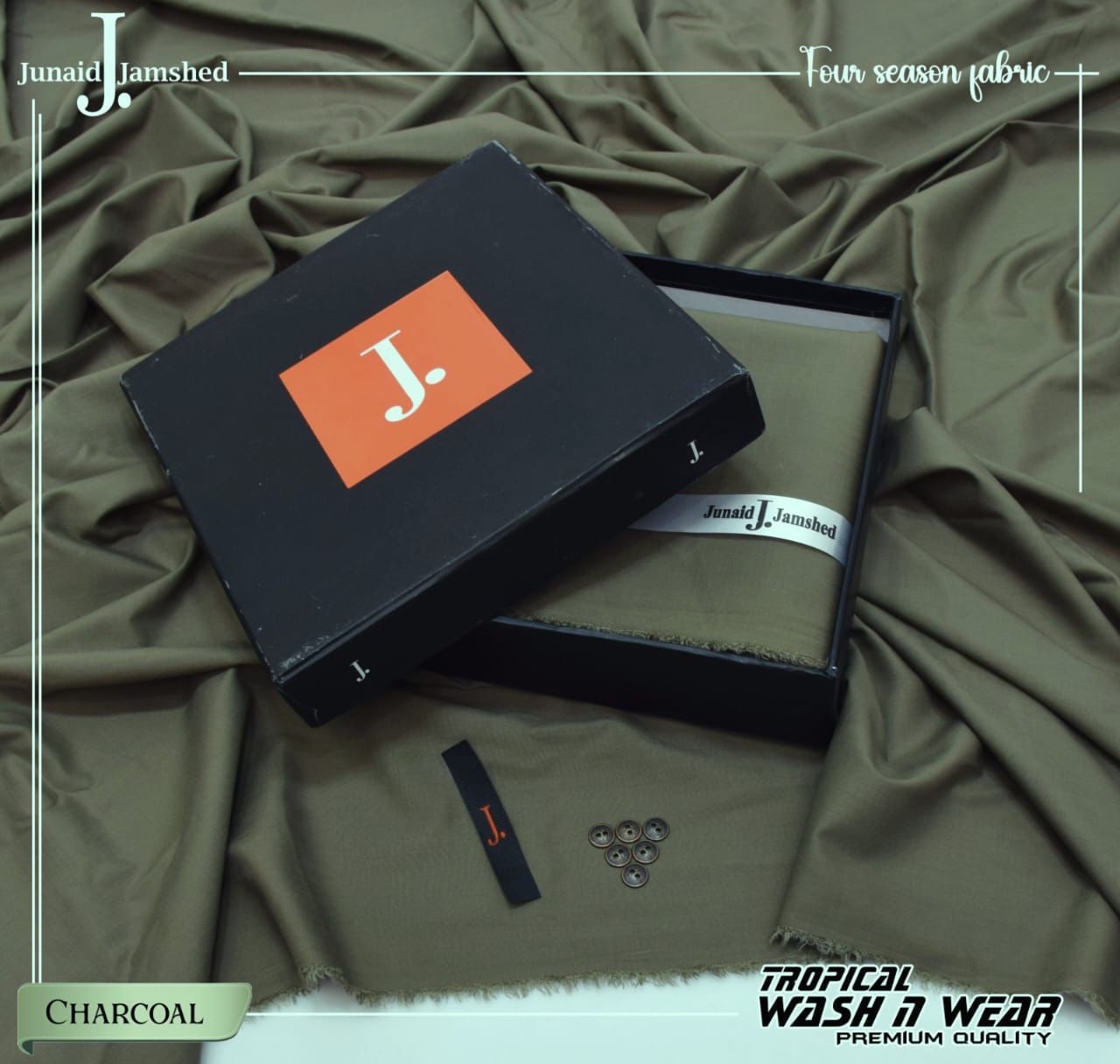 J. Junaid Jamshed  Special Tropical Four Season Wash and wear 🧶  Very Beautiful and elegant Colour scheme available   15+ colors Available   J. Same as Original Box Packing 100 %