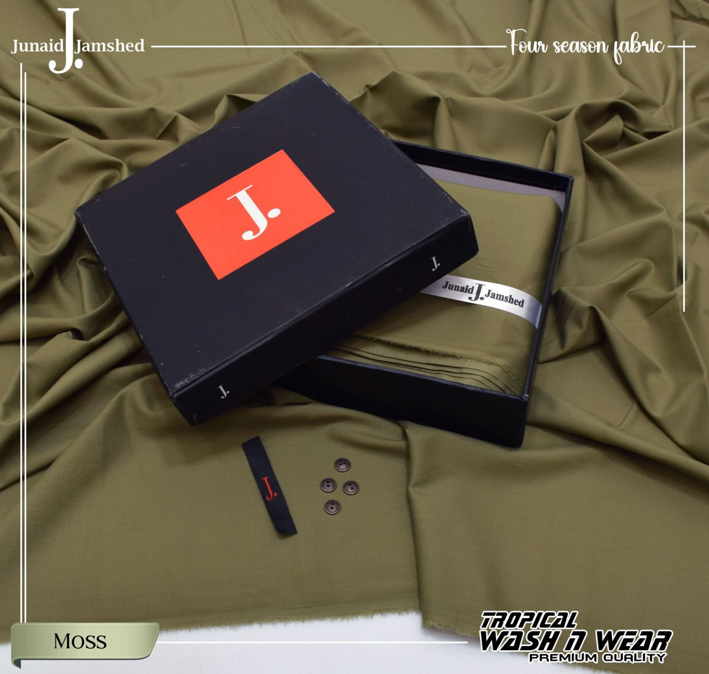 J. Junaid Jamshed  Special Tropical Four Season Wash and wear 🧶  Very Beautiful and elegant Colour scheme available   15+ colors Available   J. Same as Original Box Packing 100 %