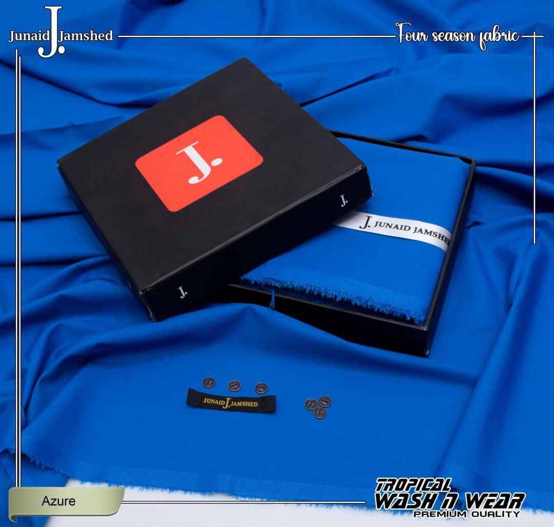 J. Junaid Jamshed  Special Tropical Four Season Wash and wear 🧶  Very Beautiful and elegant Colour scheme available   15+ colors Available   J. Same as Original Box Packing 100 %