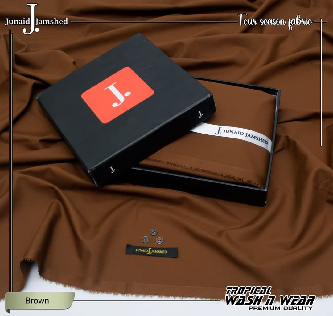 J. Junaid Jamshed  Special Tropical Four Season Wash and wear 🧶  Very Beautiful and elegant Colour scheme available   15+ colors Available   J. Same as Original Box Packing 100 %