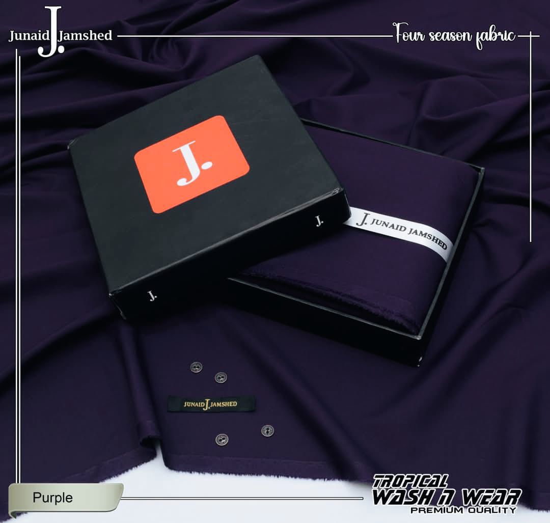 J. Junaid Jamshed  Special Tropical Four Season Wash and wear 🧶  Very Beautiful and elegant Colour scheme available   15+ colors Available   J. Same as Original Box Packing 100 %